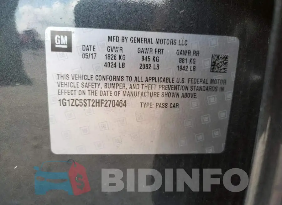 1G1ZC5ST2HF270464 Photo# 10