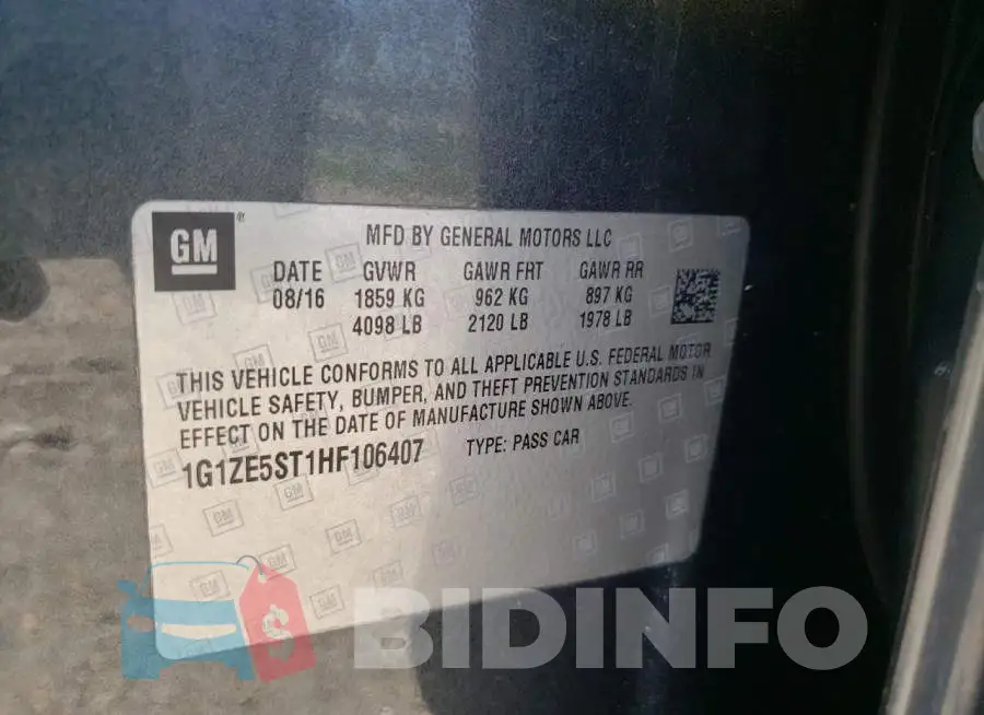1G1ZE5ST1HF106407 Photo# 10