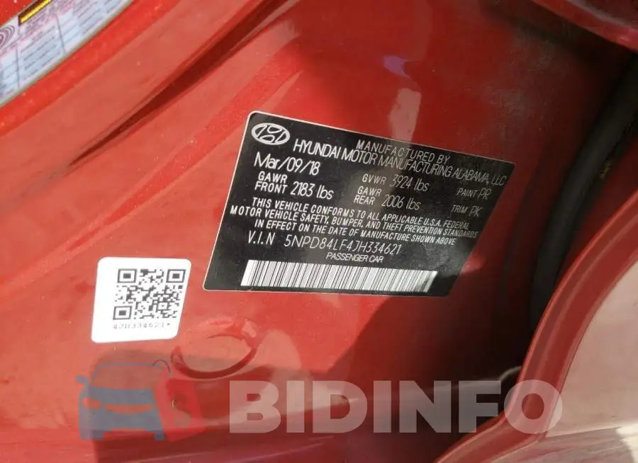 5NPD84LF4JH334621 Photo# 10