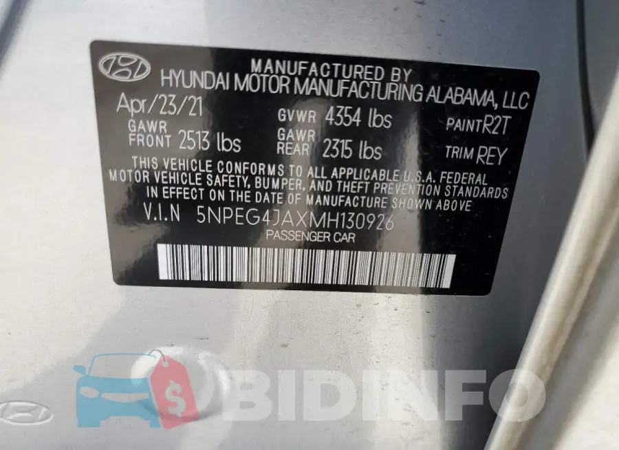 5NPEG4JAXMH130926 Photo# 10