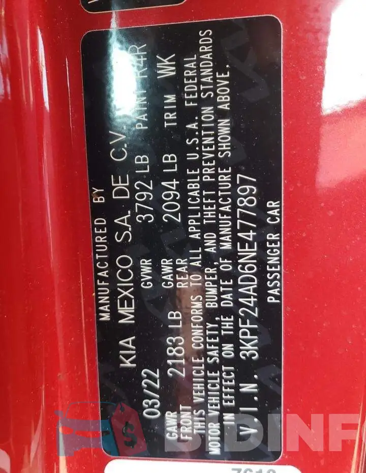 3KPF24AD6NE477897 Photo# 10