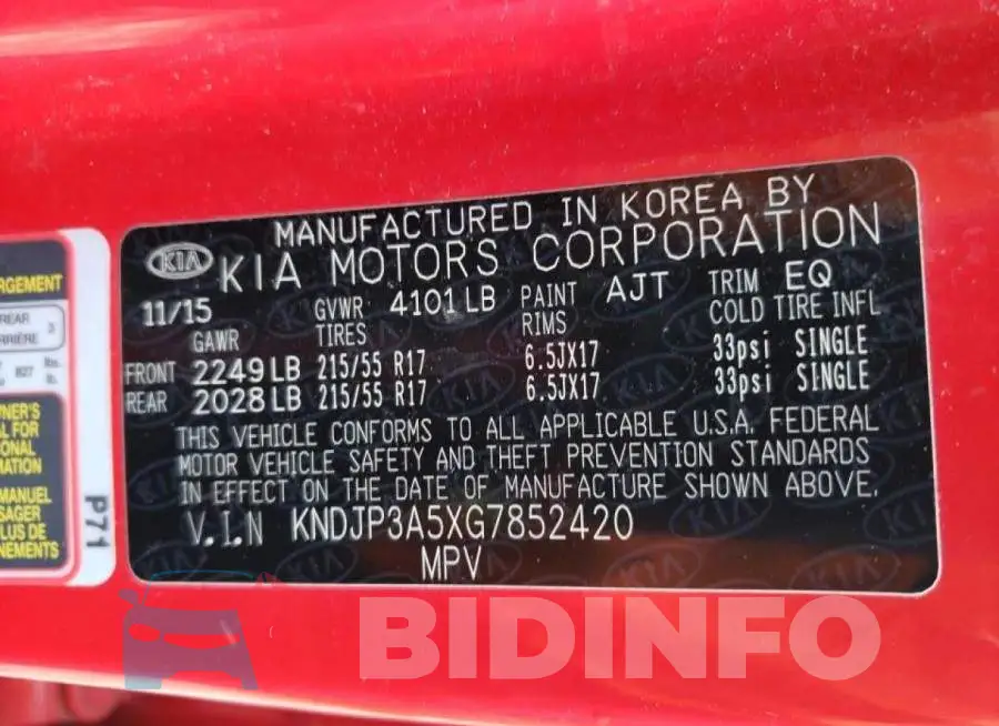 KNDJP3A5XG7852420 Photo# 10
