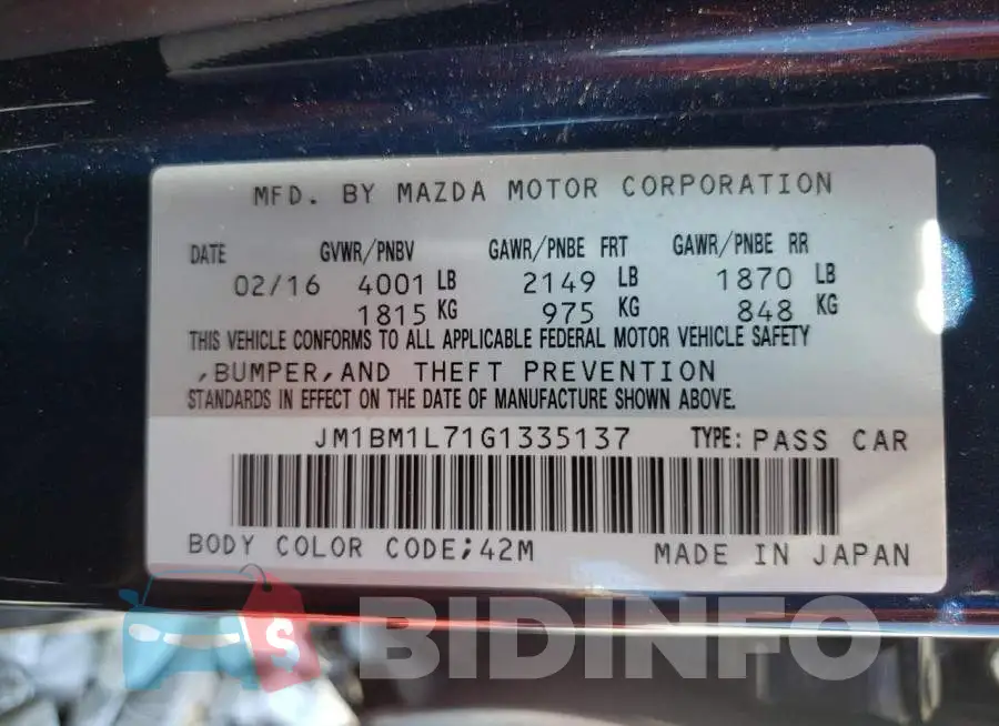 JM1BM1L71G1335137 Photo# 10