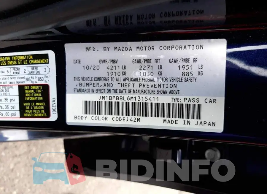 JM1BPBBL6M1315411 Photo# 10
