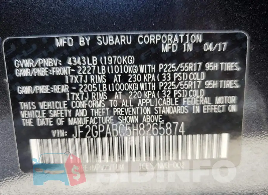 JF2GPABC5H8265874 Photo# 10