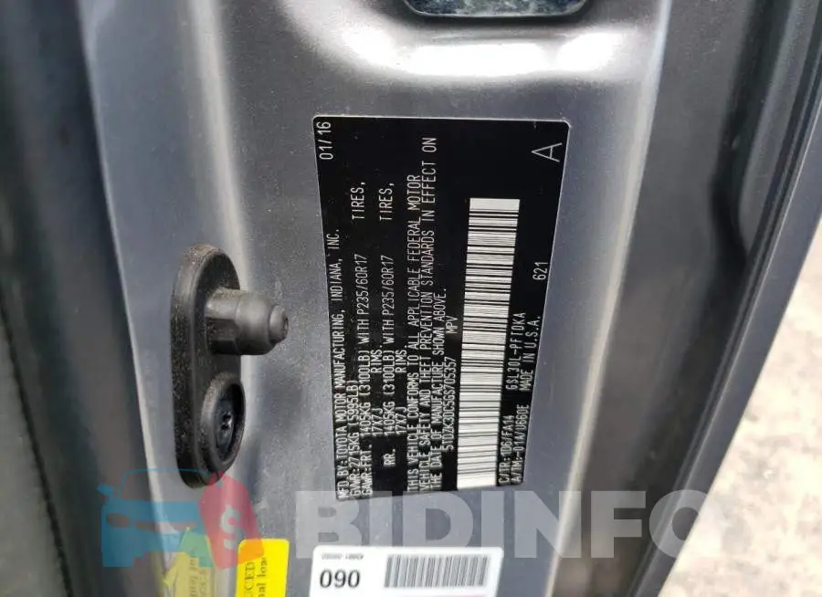 5TDZK3DC5GS705357 Photo# 10