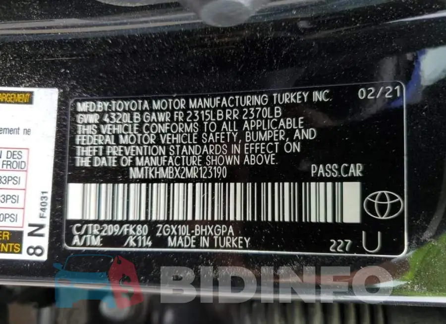 NMTKHMBX2MR123190 Photo# 10