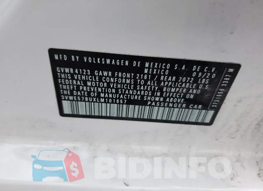 3VWE57BUXLM101657 Photo# 10