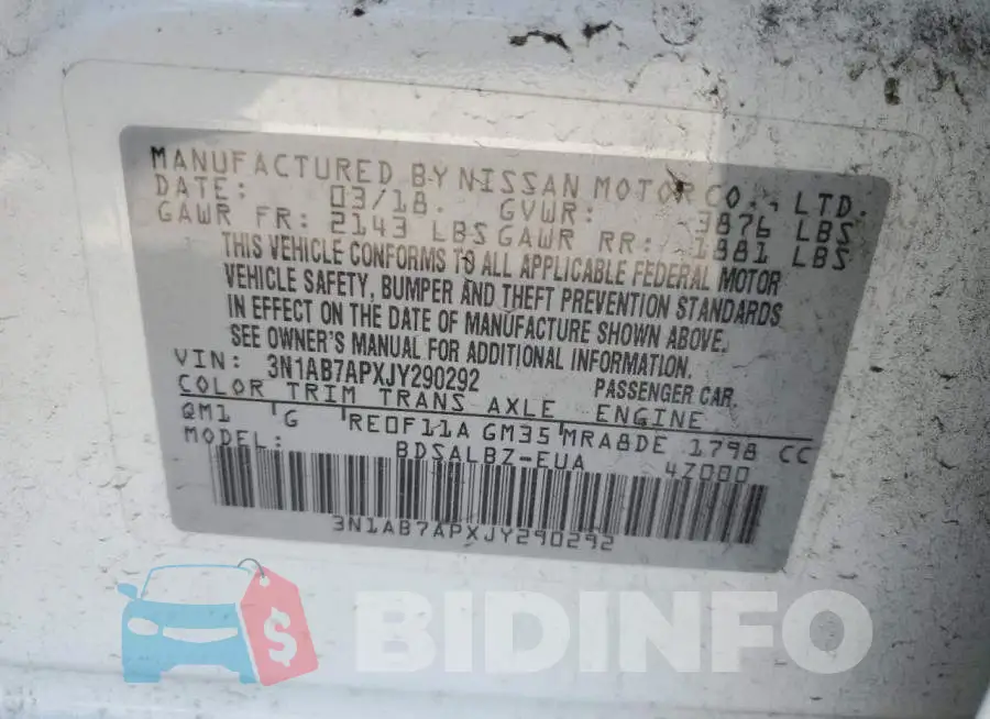 3N1AB7APXJY290292 Photo# 10
