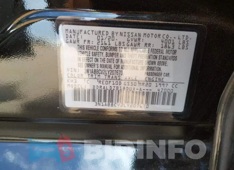 3N1AB8CV2LY207670 Photo# 10