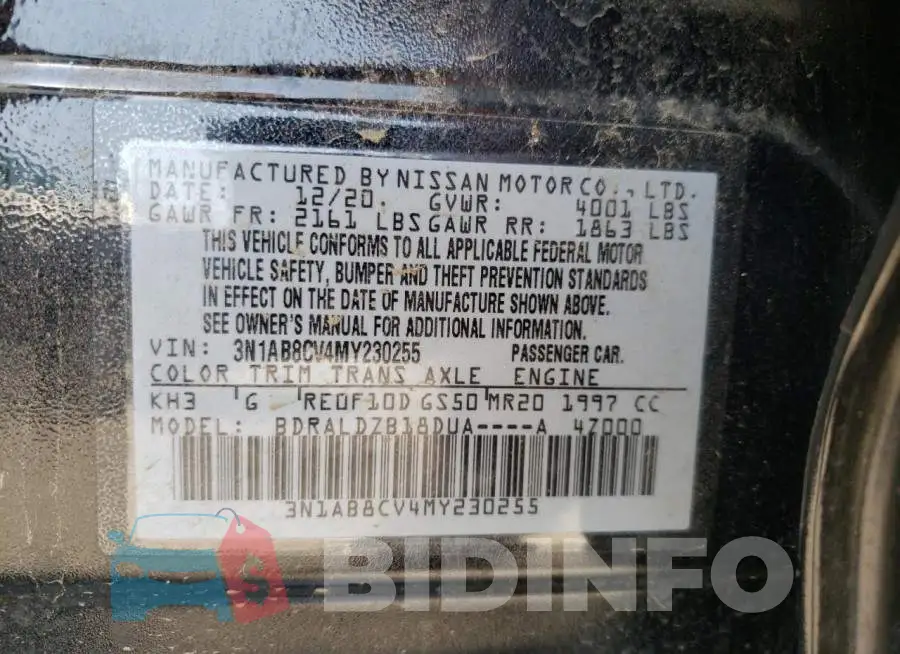 3N1AB8CV4MY230255 Photo# 10