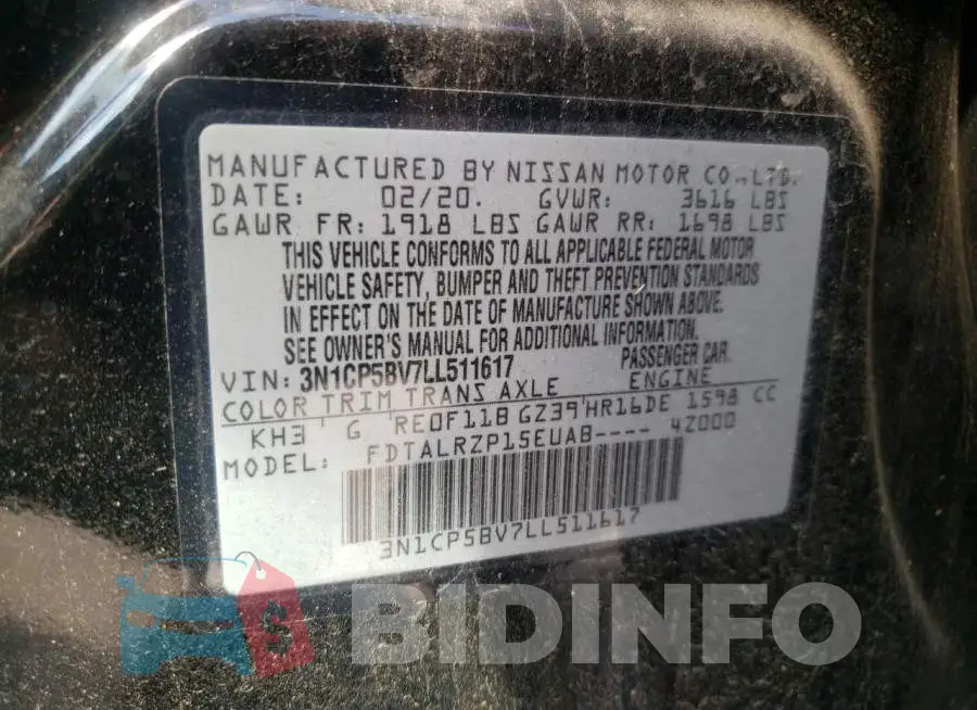 3N1CP5BV7LL511617 Photo# 10