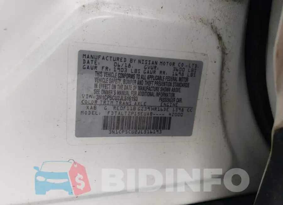 3N1CP5CU2JL516193 Photo# 10