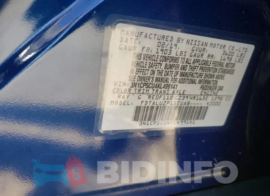 3N1CP5CU4KL499141 Photo# 10