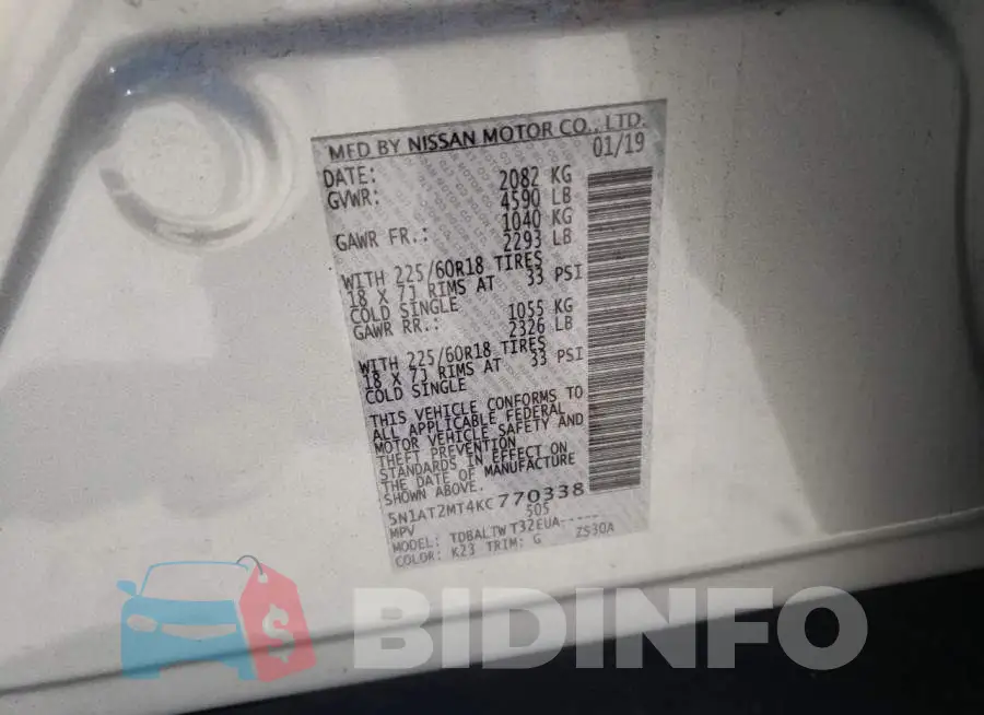 5N1AT2MT4KC770338 Photo# 10
