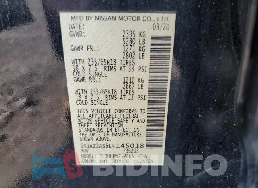 5N1AZ2AS6LN145018 Photo# 10