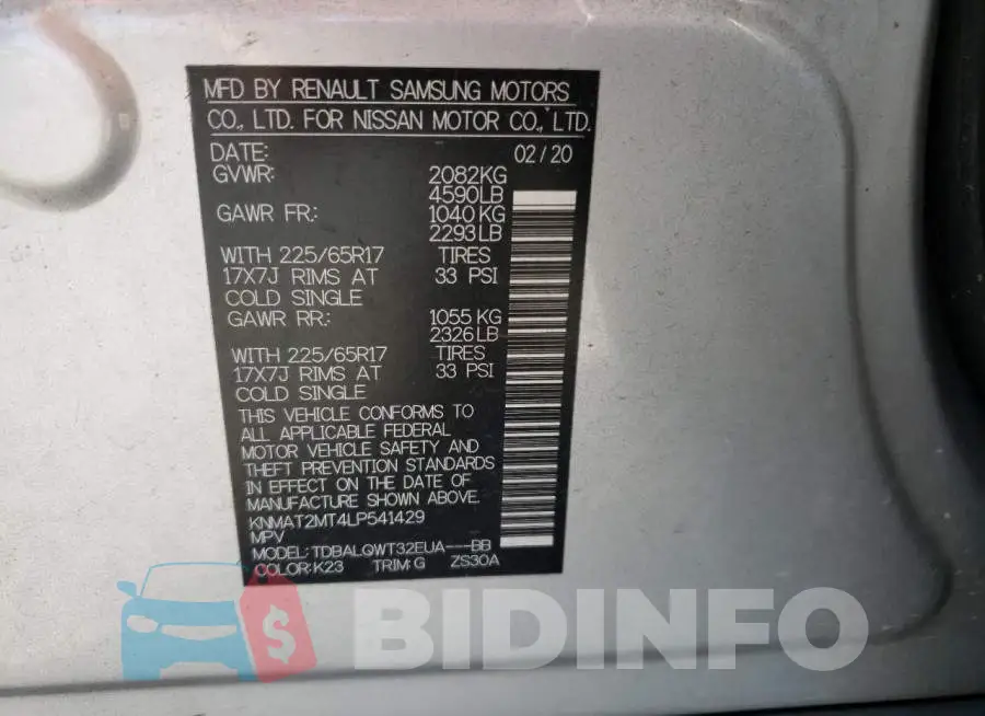 KNMAT2MT4LP541429 Photo# 10