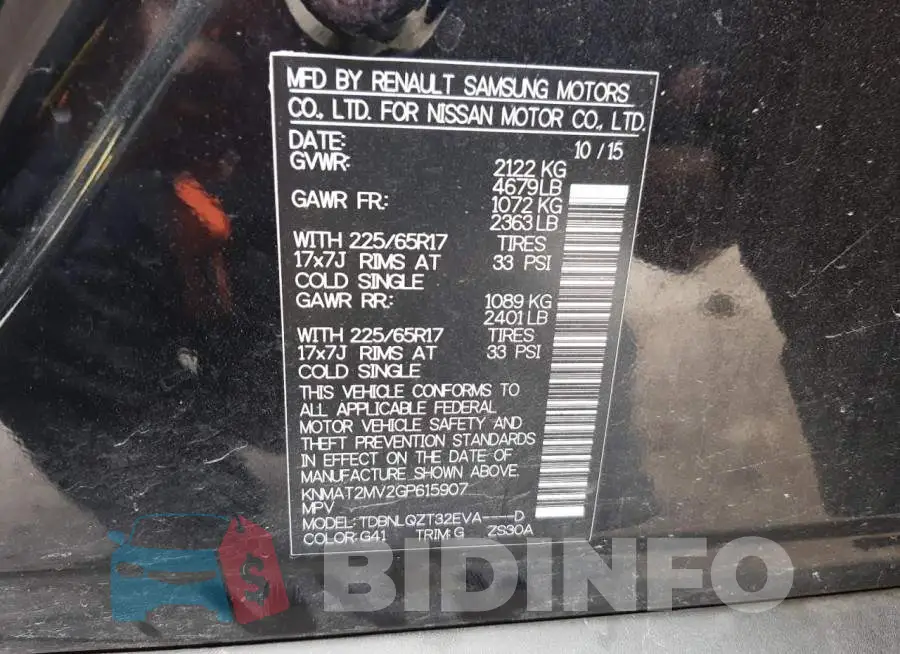 KNMAT2MV2GP615907 Photo# 10