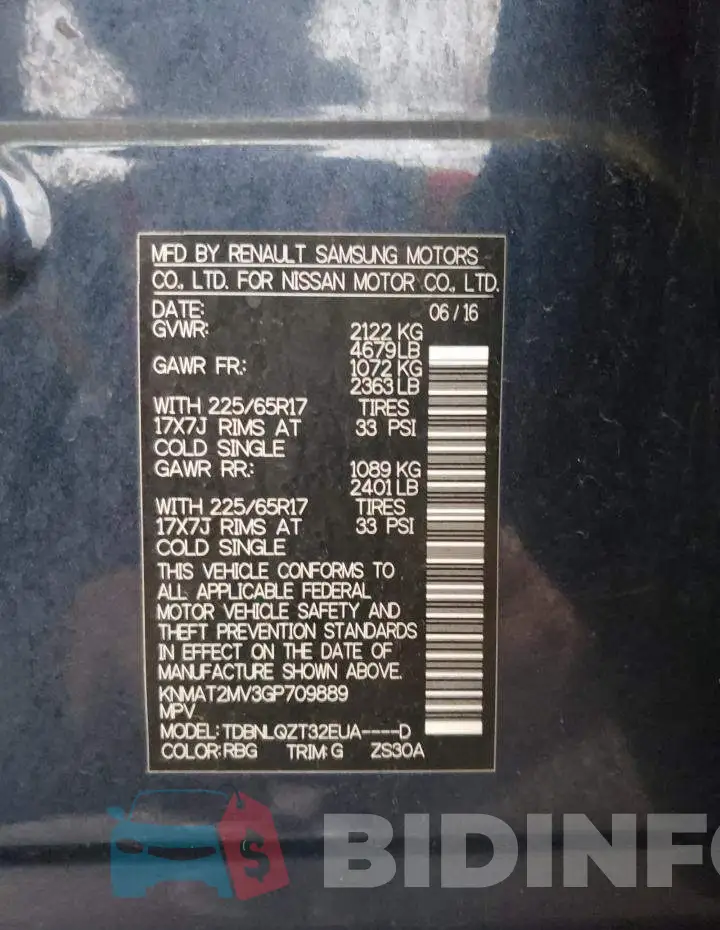 KNMAT2MV3GP709889 Photo# 10
