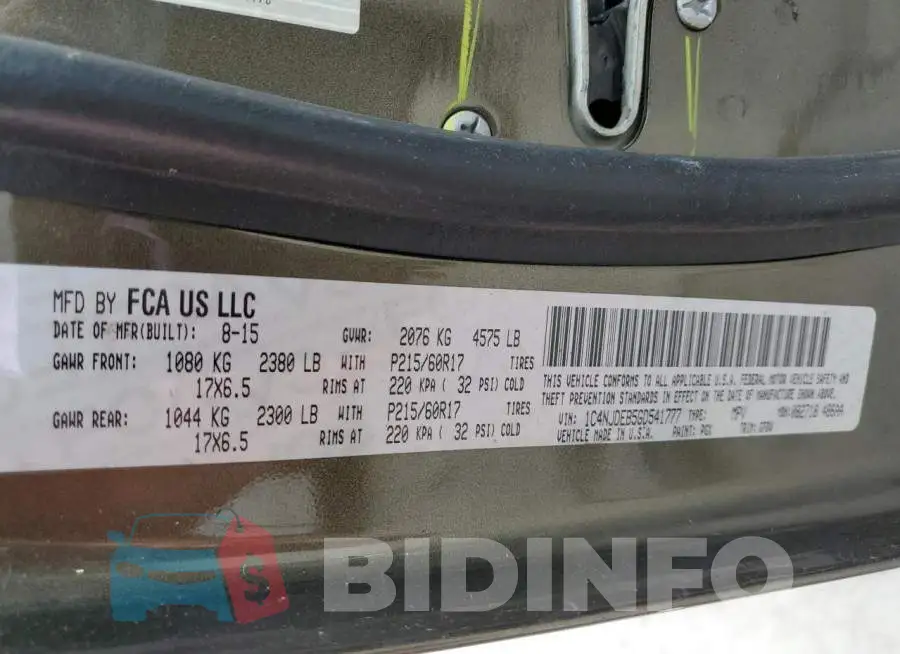 1C4NJDEB5GD541777 Photo# 10