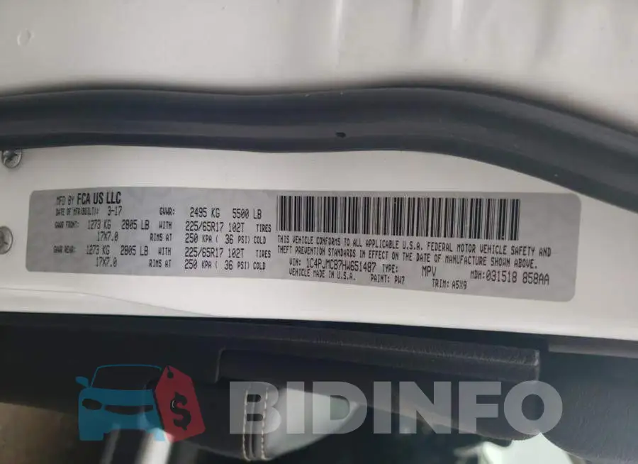 1C4PJMCB7HW651487 Photo# 10
