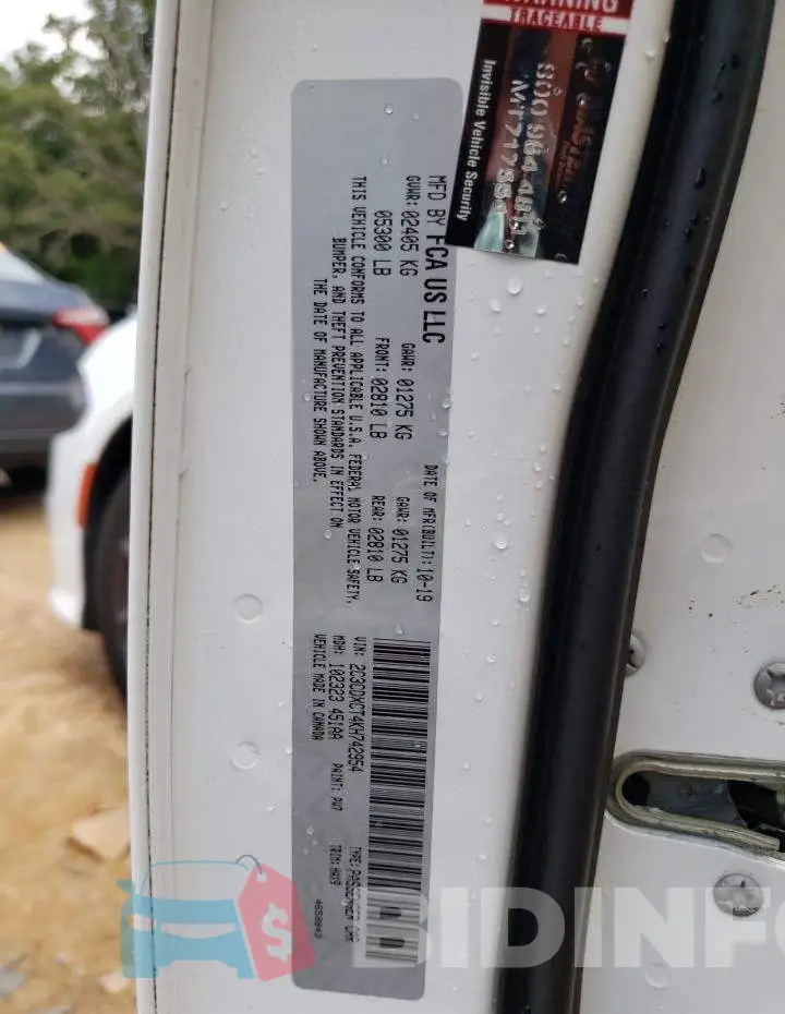 2C3CDXCT4KH742954 Photo# 10
