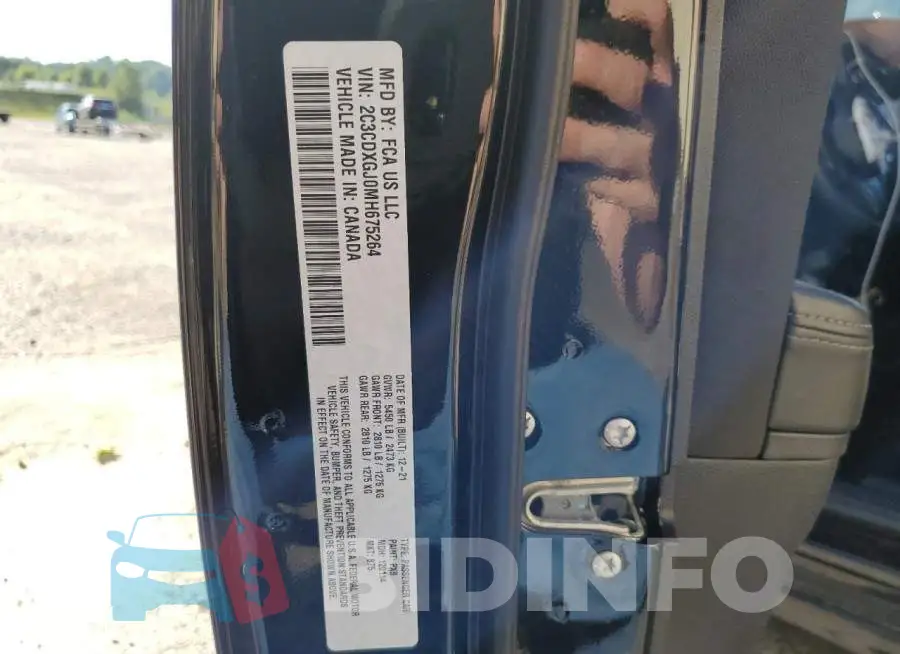 2C3CDXGJ0MH675264 Photo# 10