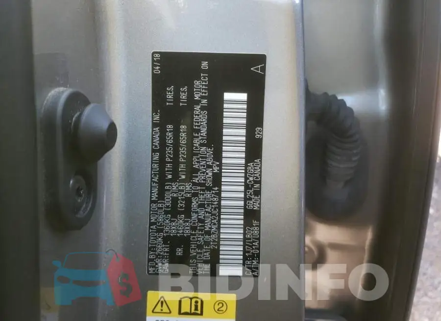 2T2BZMCA2JC148714 Photo# 10