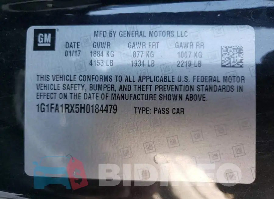 1G1FA1RX5H0184479 Photo# 10