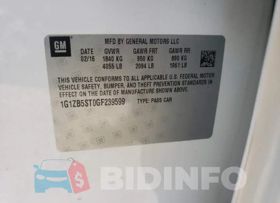 1G1ZB5ST0GF239599 Photo# 10