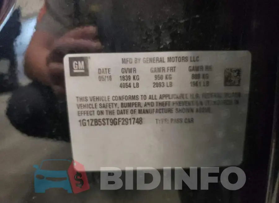 1G1ZB5ST9GF291748 Photo# 10