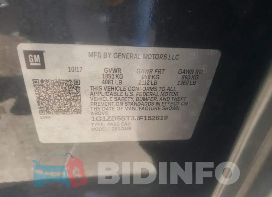 1G1ZD5ST3JF152619 Photo# 10