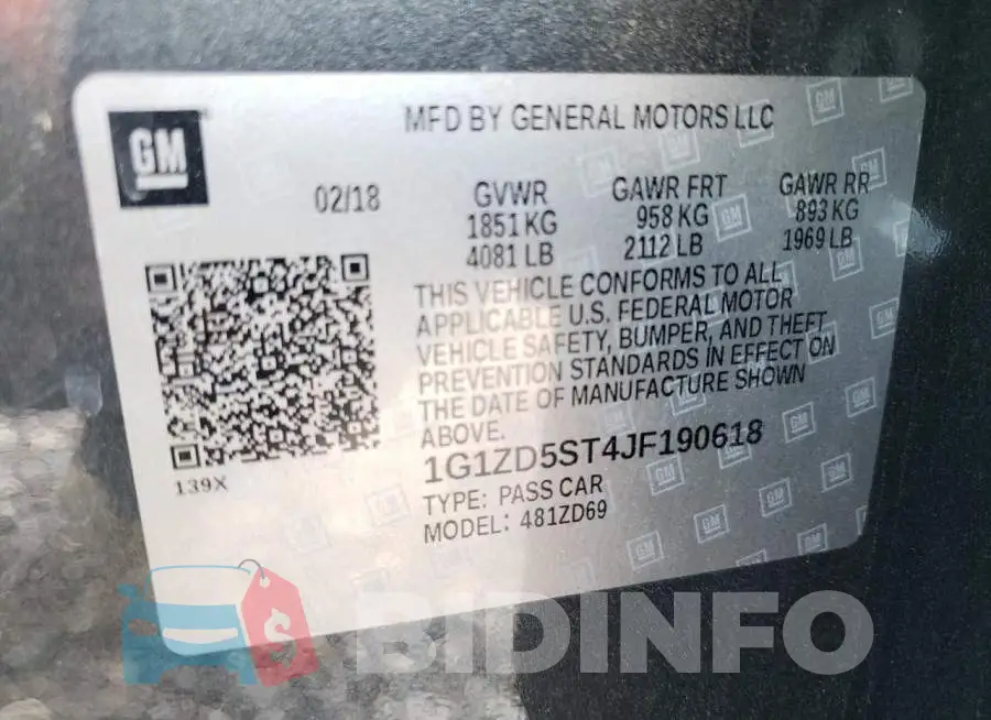 1G1ZD5ST4JF190618 Photo# 10