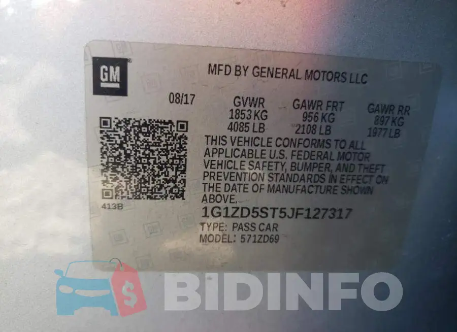 1G1ZD5ST5JF127317 Photo# 10