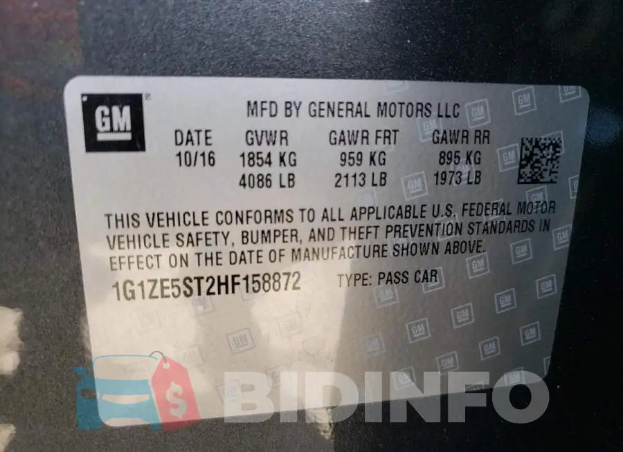 1G1ZE5ST2HF158872 Photo# 10