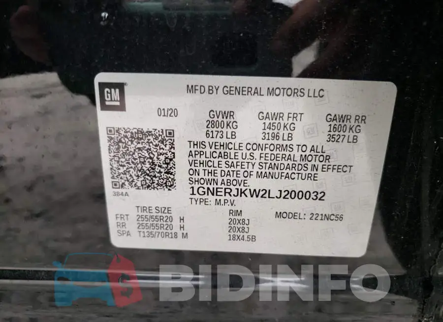 1GNERJKW2LJ200032 Photo# 10