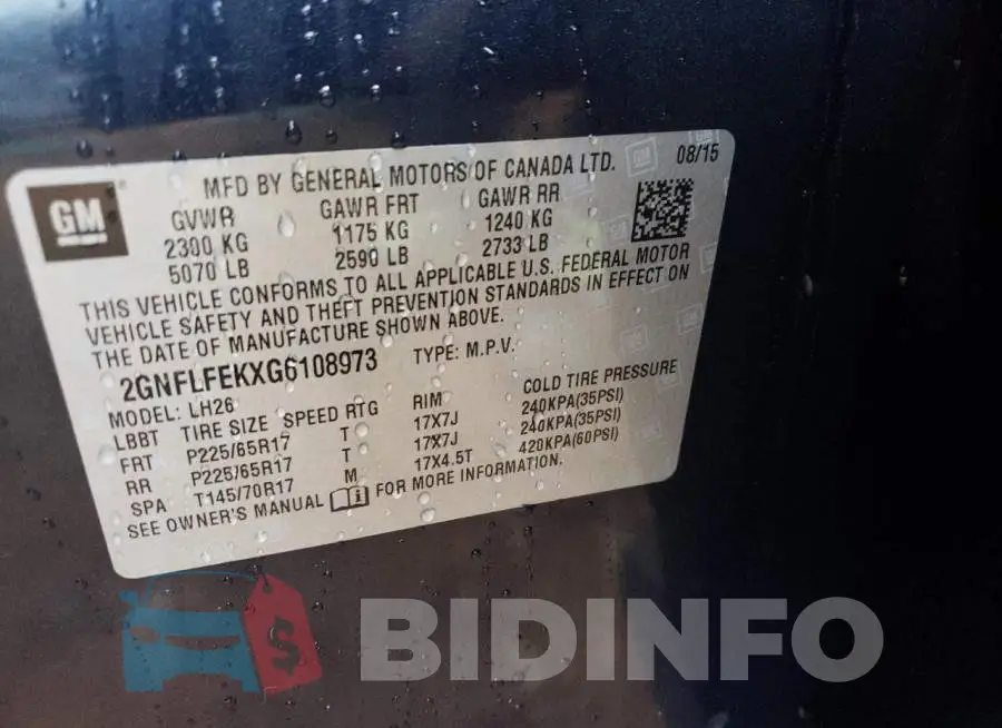 2GNFLFEKXG6108973 Photo# 10