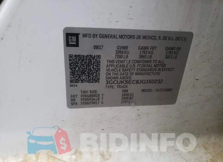 3GCUKSEC8JG160232 Photo# 10