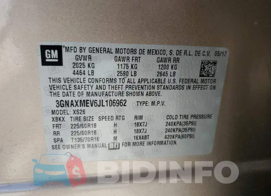 3GNAXMEV6JL106962 Photo# 10