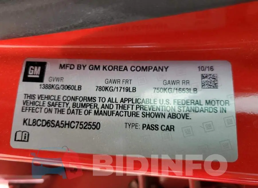 KL8CD6SA5HC752550 Photo# 10
