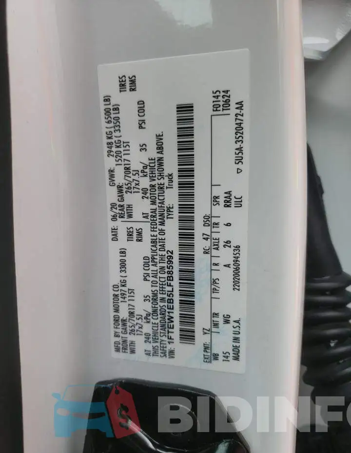 1FTEW1EB5LFB85992 Photo# 10