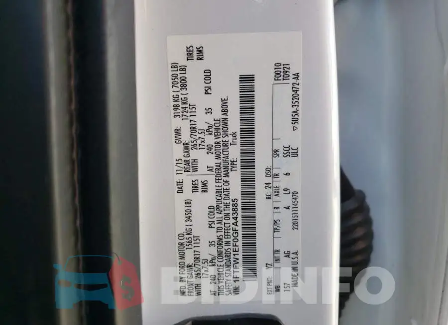 1FTFW1EF0GFA43885 Photo# 10