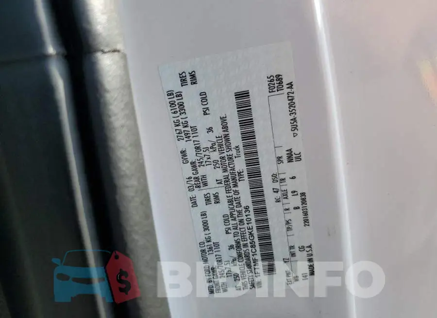 1FTMF1C85GKE10136 Photo# 10