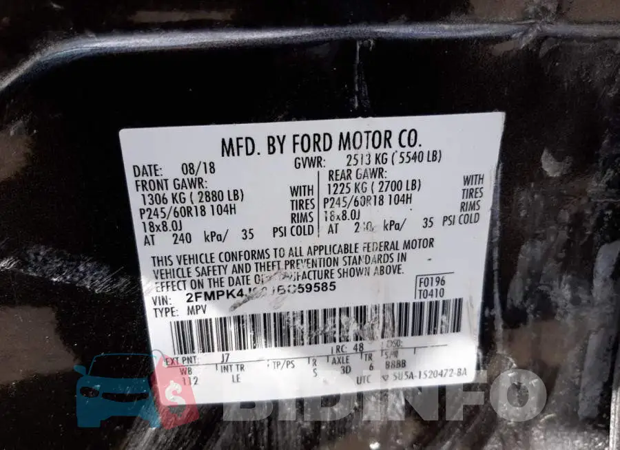 2FMPK4J98JBC59585 Photo# 10