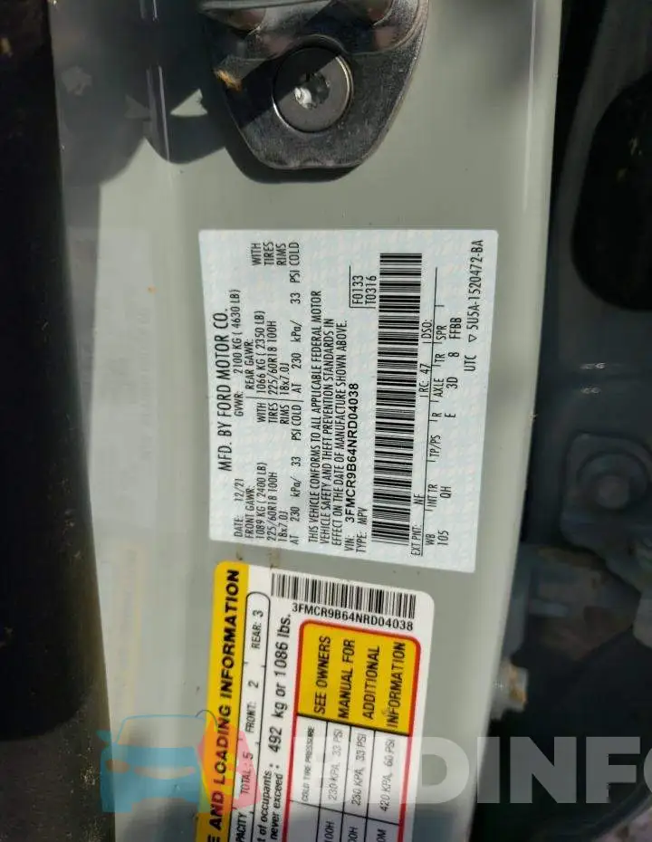3FMCR9B64NRD04038 Photo# 10