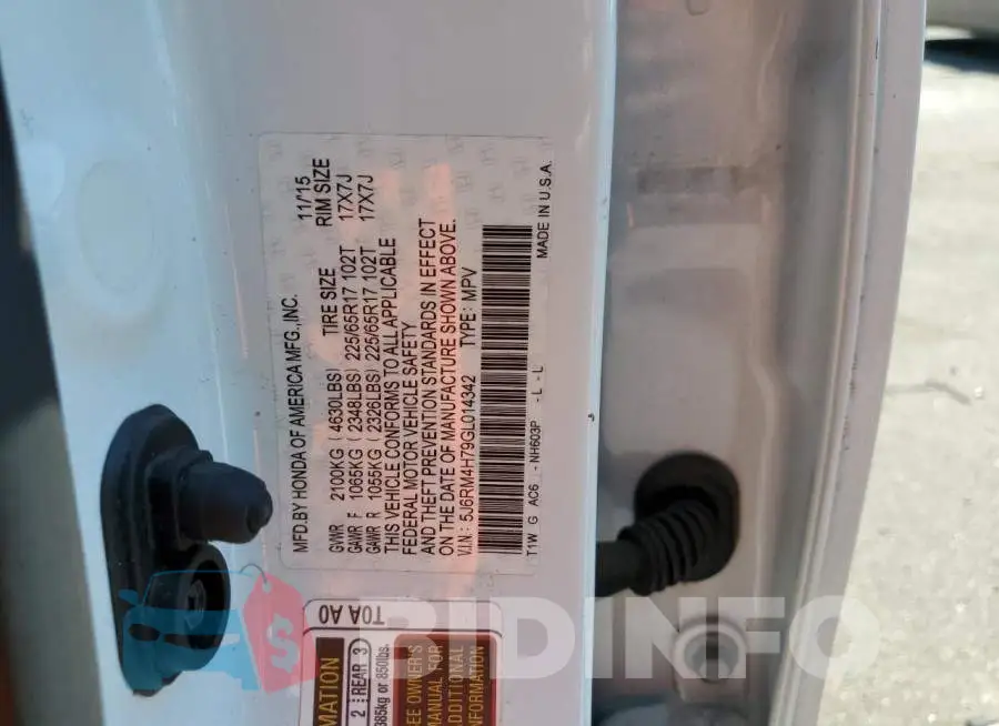 5J6RM4H79GL014342 Photo# 10