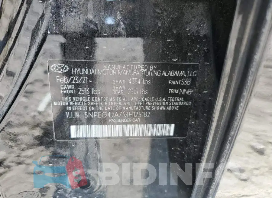 5NPEG4JA7MH125182 Photo# 10