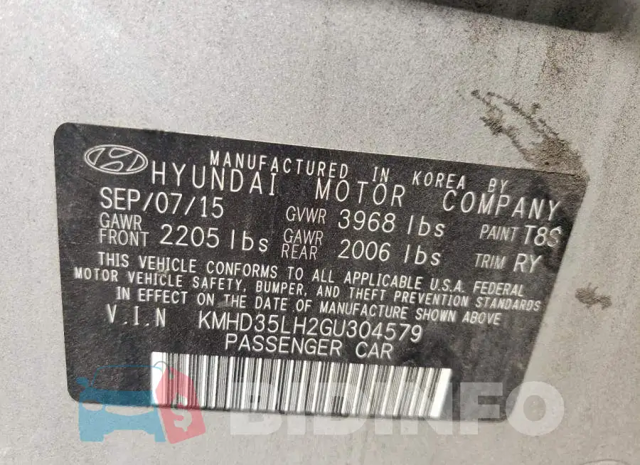 KMHD35LH2GU304579 Photo# 10