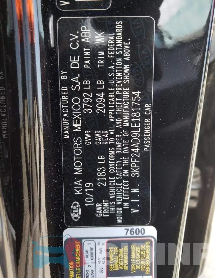 3KPF24AD9LE181754 Photo# 10