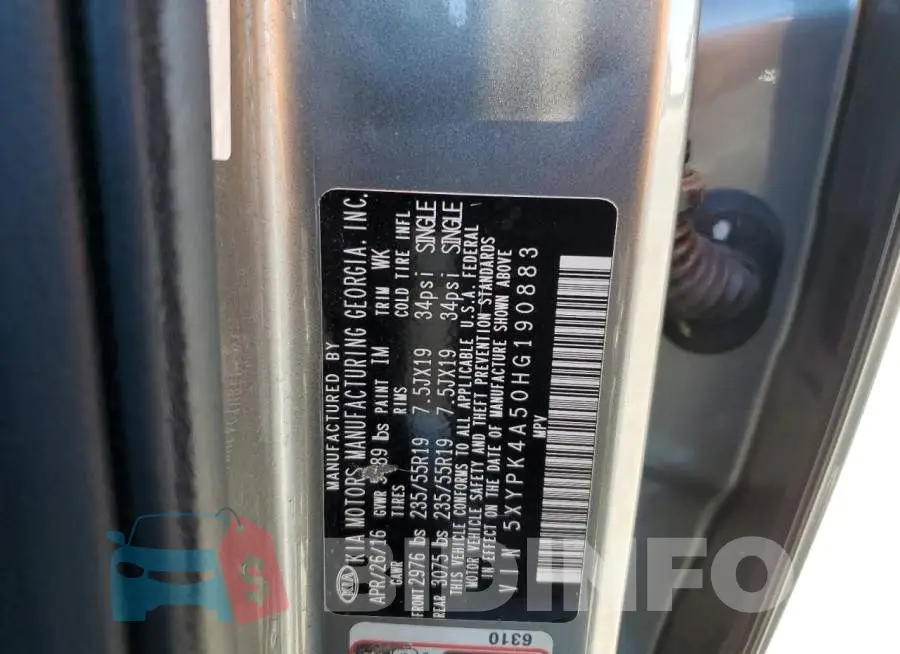 5XYPK4A50HG190883 Photo# 10